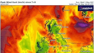 Weather maps show exact date of 20C scorcher as far north as Scottish Highlands