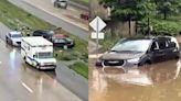 Quick 2 inches of torrential rain brings flooding: Downtown Raleigh water rescue, crashes on I-87 near Hodge Road