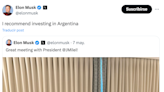 Memecoin de Argentina a punto de explotar: Elon Musk impulsa la inversión en el país