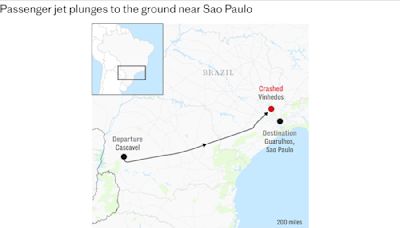 Plane carrying 61 people crashes in Brazil