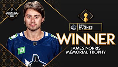 Hughes of Canucks wins Norris Trophy as top defenseman in NHL | NHL.com