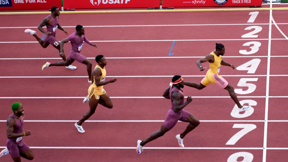 Noah Lyles wins 200m at US Olympic trials in record time