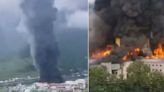 Italy travel chaos as factory fire sees flights grounded by huge smoke cloud