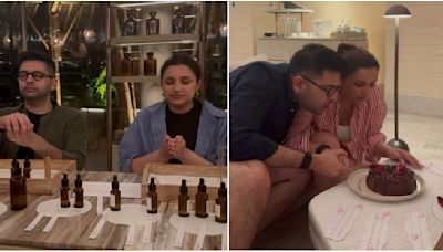 WATCH: Parineeti Chopra gives peek into her romantic Maldives vacay with Raghav Chadha; don’t miss their first anniversary cake-cutting