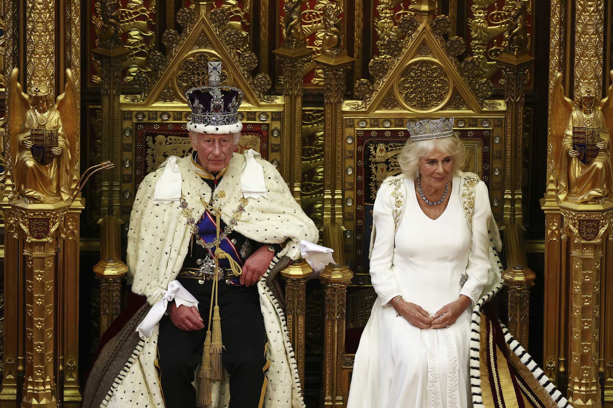 Trumpets, tiaras and tradition on display as King Charles III presides over opening of Parliament