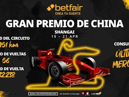Apuestas F1 para el Gran Premio de China: victoria al sprint del ‘Nano’ a cuota 17.0
