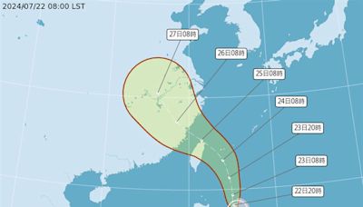 颱風假來了？凱米暴風圈侵襲率提升「8縣市破90%」 路徑修正更近台灣