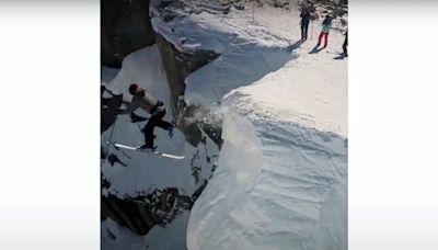 These Are the Most Colossal Corbet’s Couloir Wipeouts Captured on Film This Year