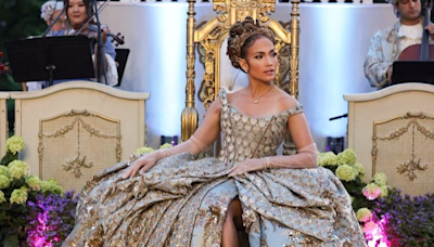 Manish Malhotra Designs Jennifer Lopez's Bridgerton-Inspired Birthday Dress Featuring Over A Million Crystals
