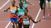 Faith Kipyegon pushes pace and pulls away to defend 1,500-meter title at world championships