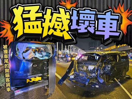 輕貨吐露港公路撞拋錨運報車 2司機送院