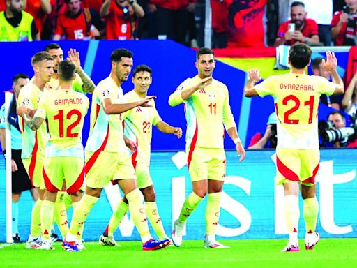 Spain beat Albania to go through with 100% record - The Shillong Times