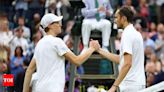 Wimbledon: Medvedev outlasts top seed Sinner in 5 sets - Times of India