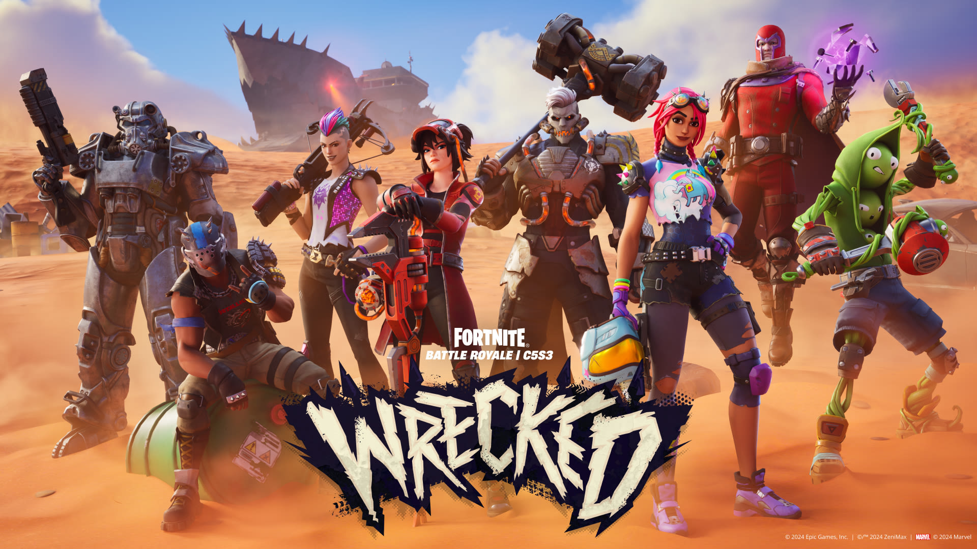 Fortnite Chapter 5: Season 3 "Wrecked" Finally Launches with Fallout's T-60 Power Armor