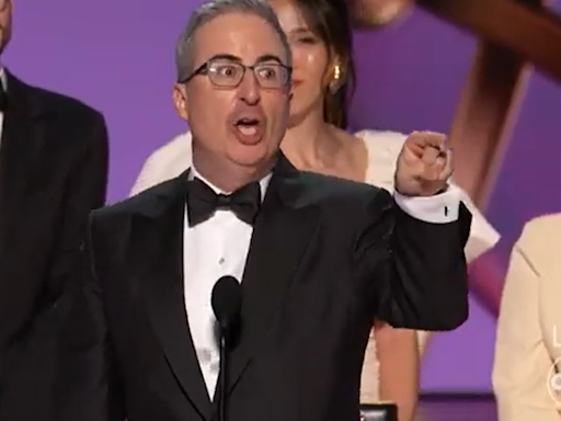 John Oliver Curses After Being Played Off Stage During Emmys While Paying Tribute to His Late Dog