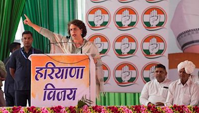 In Haryana’s Julana, Priyanka Gandhi strikes an emotional chord while campaigning for Vinesh Phogat