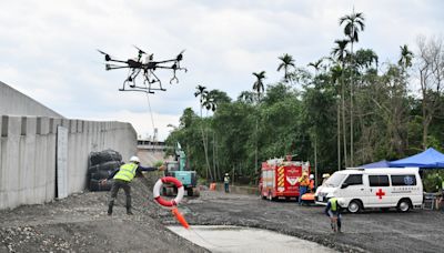 東彰道路南延段防汛演練 強化工地搶險應變能力