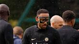 Why is Pierre-Emerick Aubameyang wearing a mask for Chelsea in Champions League?