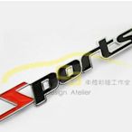 【C3車體彩繪工作室】sport 改裝 貼標 車身 標誌 sports 貼紙 3D立體金屬 改裝 運動 裝飾車貼