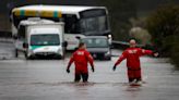 Torrential rain causes huge landslips in Scotland as drivers airlifted from cars