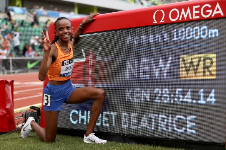 Kenya's Beatrice Chebet sets 10,000m world record in Eugene