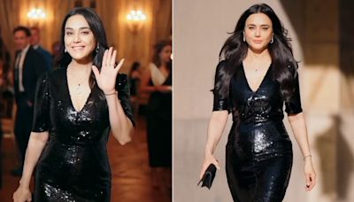Preity Zinta Nailing An All-Black Sequinned Gown To Perfection Is An Extreme Sport