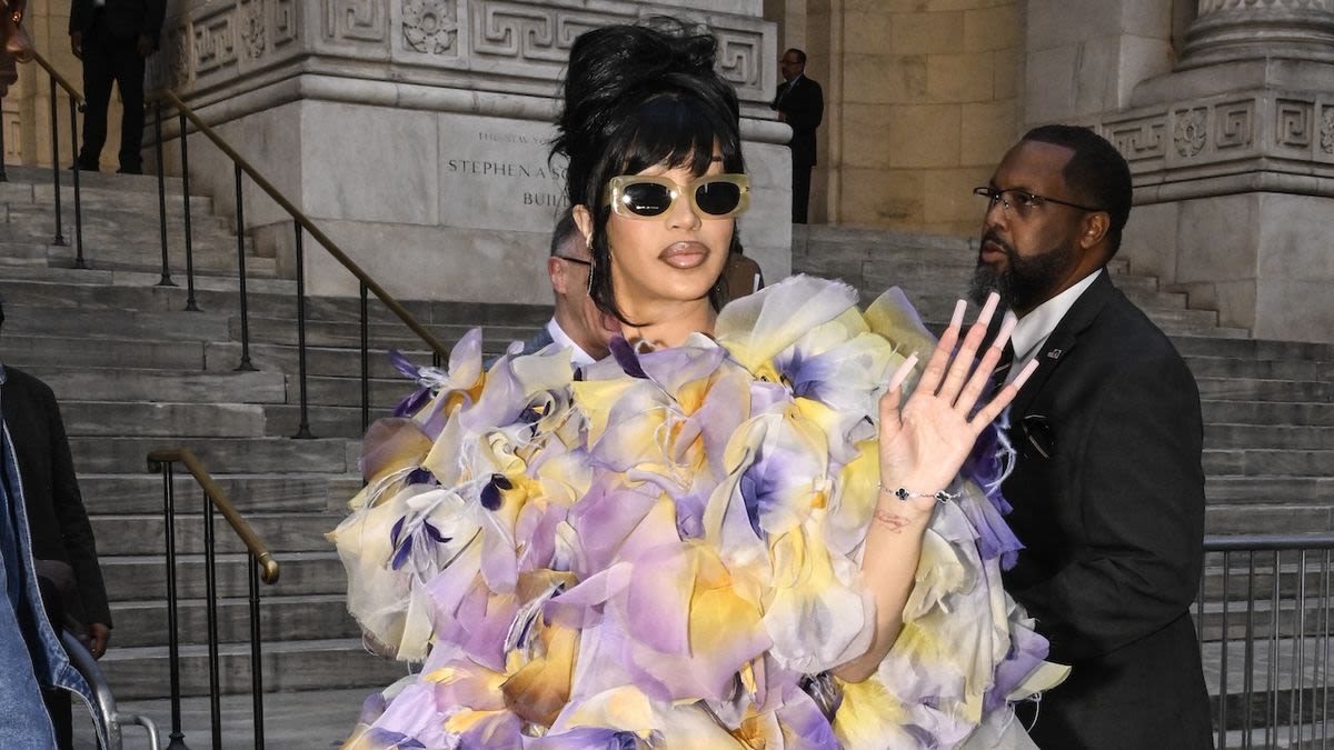 Cardi B Dresses Up as a Summer Bouquet for the Marc Jacobs Fall 2024 Show