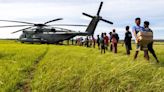 Marines fly food to remote areas of Philippines after deadly typhoon