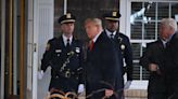 Trump attends NYPD officer's wake as he highlights crime on the campaign trail