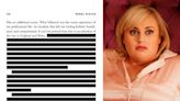 Chunks of her book have been redacted – were they the funny bits?