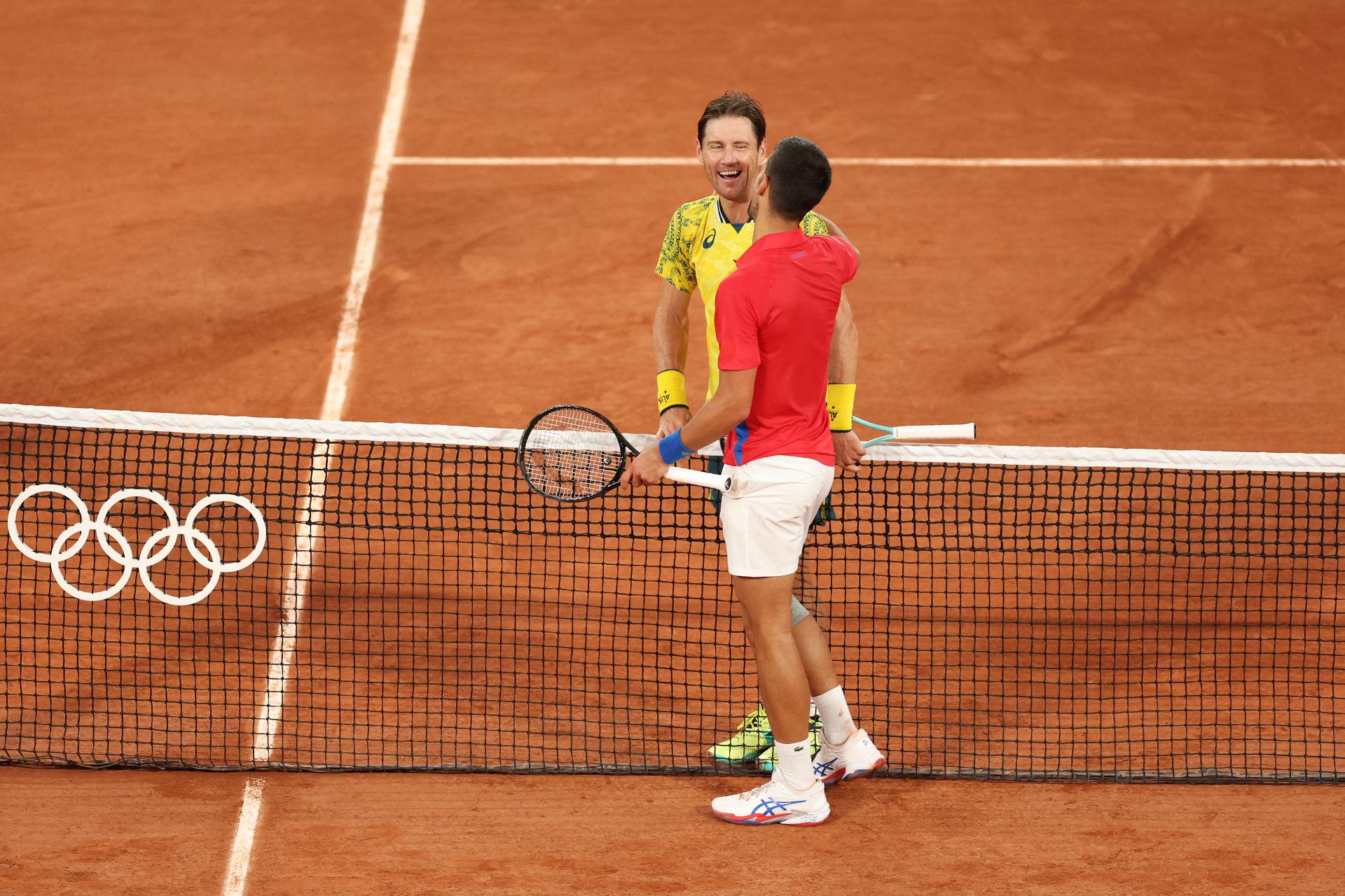 Matthew Ebden after a heavy Novak Djokovic loss: 'I won a game, I'm happy!'