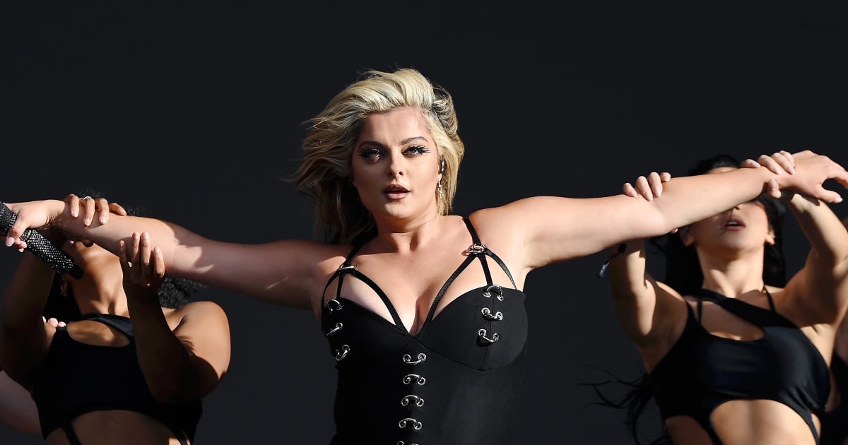 Bebe Rexha has fan removed after throwing something at her onstage, 1 year after similar incident