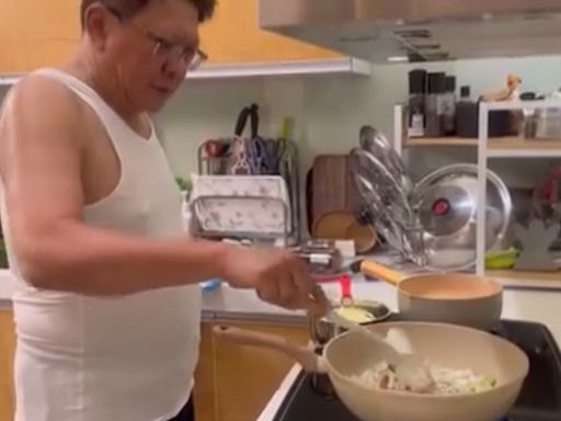 潘孟安穿「阿北白吊嘎」秀廚藝 私房菜單煮湯圓加「這味」