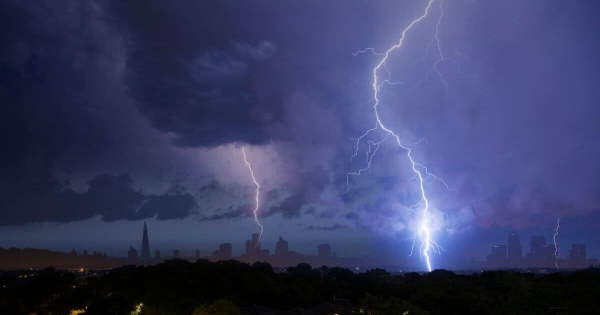 Met Office issues 10-hour 'danger to life' thunderstorm and flood warning