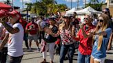 Crowds of fans are already in Hialeah for Trump’s rally. See what the scene looks like