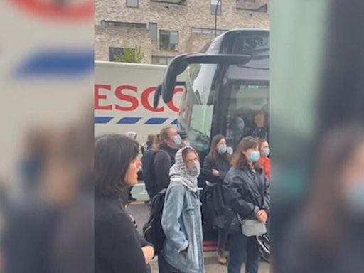 Protests will not stop removal of illegal migrants, says James Cleverly after activists blocked coach in London