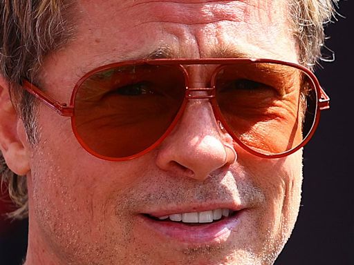 Brad Pitt arrives at the Grand Prix in Hungary