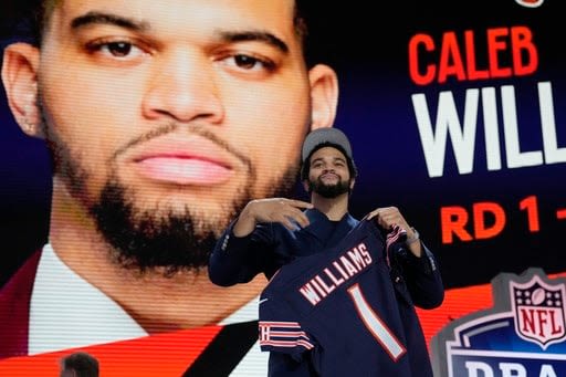 NFL Draft Latest: Caleb Williams to Bears, record six QBs taken in first 12 picks