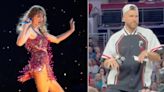 Travis Kelce Dances to One of His 'Favorite' Taylor Swift Songs 'Shake It Off' During Live Podcast Show: Watch