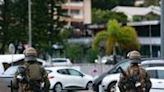 French marines were patrolling the airport in New Caledonia's capital Noumea on Friday