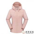 春秋款衝鋒衣情侶女款純色外套防風登山服單層衝鋒衣印LOGO-潮男服飾