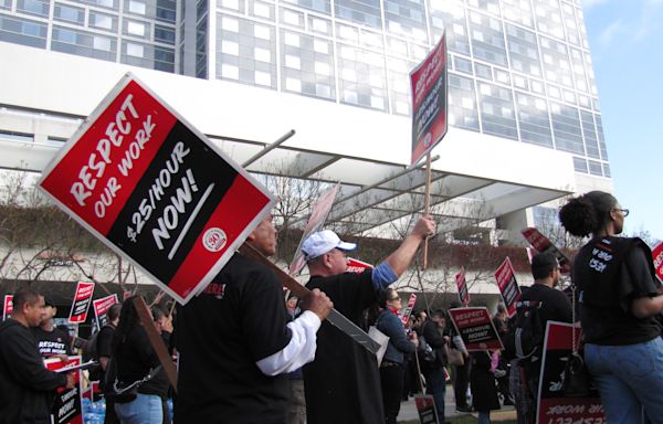 San Diego hotel workers rally for $25 minimum wage on International Workers’ Day