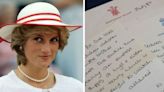 Princess Diana's 'intimate' letters go under the hammer