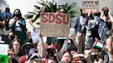 Several hundred SDSU students rally in support of Gaza