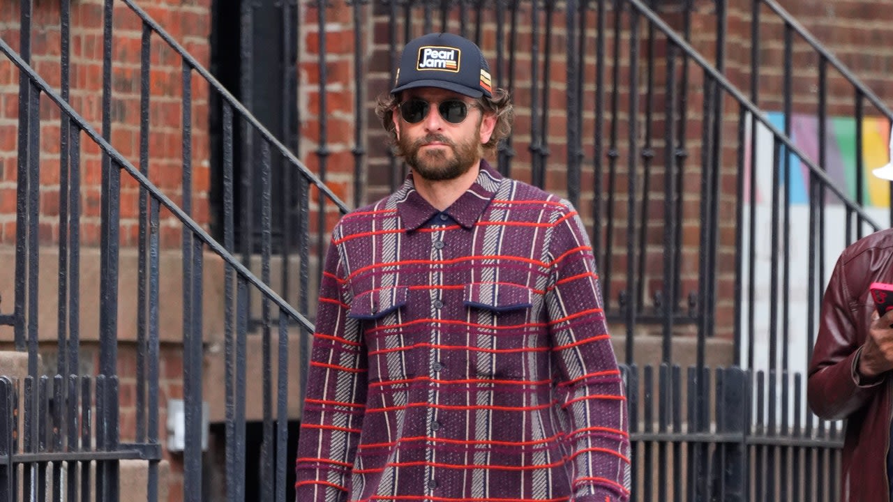 Bradley Cooper Went Full Fall Dad in Rare Air Jordans and a Gigi Hadid-Designed Flannel