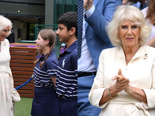 Queen Camilla Puts a Twist on Animal Prints in Anna Valentine Dress for Wimbledon 2024, Watches Match in the Royal Box