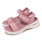 Skechers 涼拖鞋 Go Walk Arch Fit Sandal-Polished 女鞋 粉白 厚底 休閒鞋 140264ROS