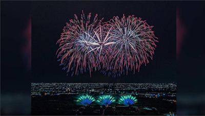 國慶焰火在雲林！ 逾1200發試放絢麗奪目民眾搶拍