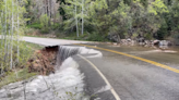 Gushing waterfall appears after road into popular Utah canyon collapses, photos show