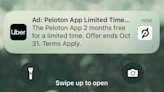 Uber Starts Showing Ads for Other Companies in App Notifications